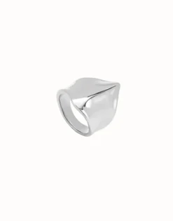 Anillo bañado en plata de ley figura mantarraya