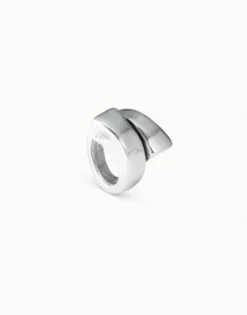 Anillo en espiral bañado en plata de ley