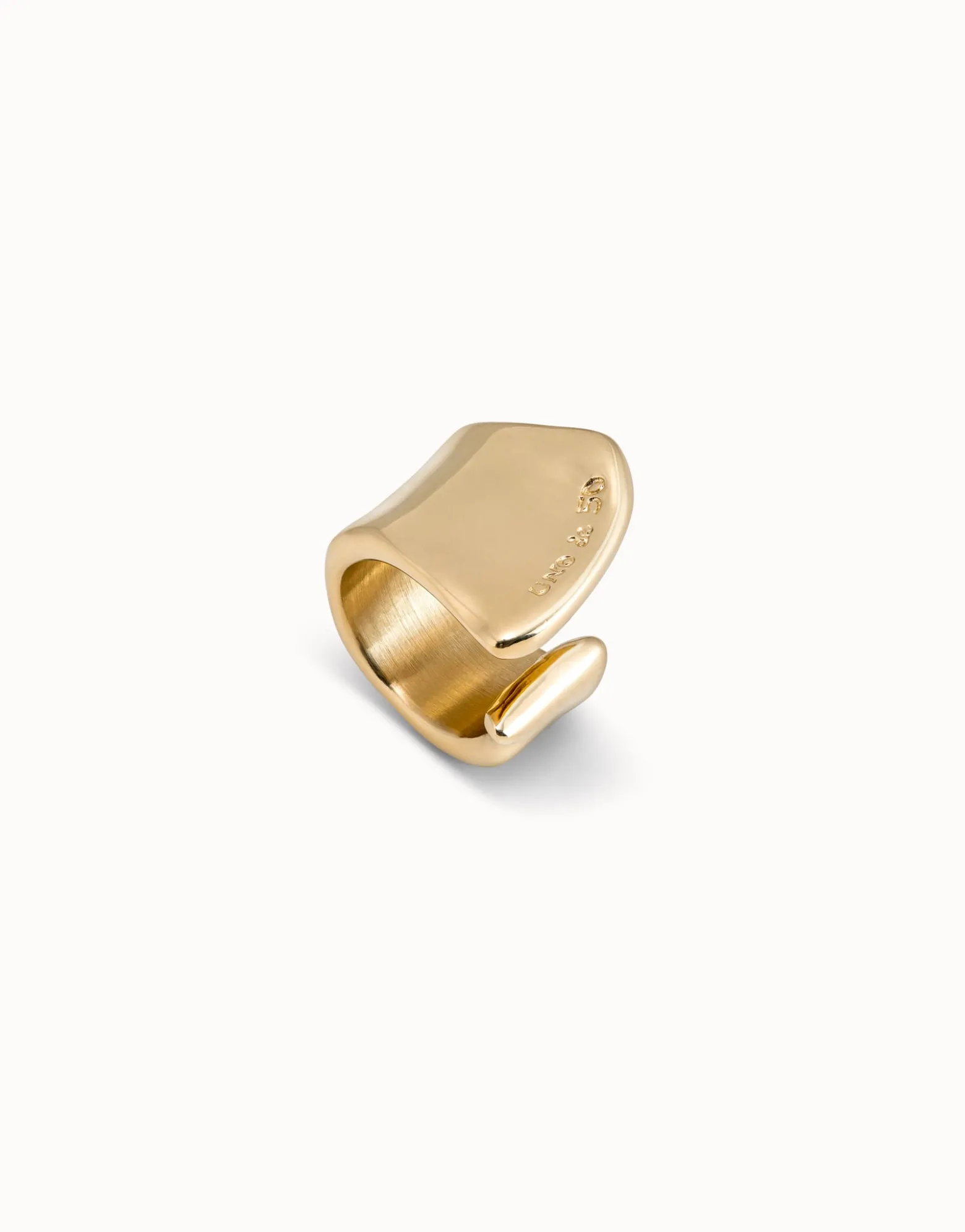 Anillo hendidura bañado oro de 18k