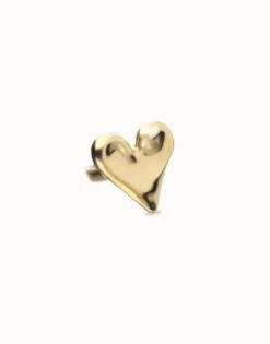 Anillo maxi bañado en oro 18k con forma de corazón