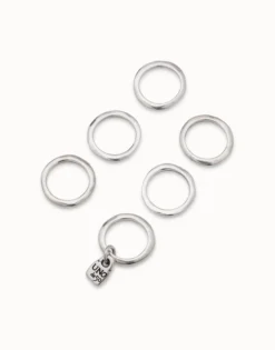 Anillo múltiple bañado en plata de ley