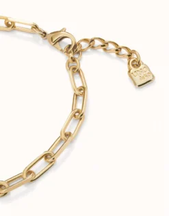 Cadena bañada en oro 18k con eslabones