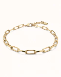 Cadena bañada en oro 18k con eslabones
