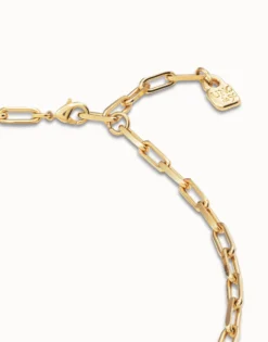 Cadena corta bañado en oro de 18k