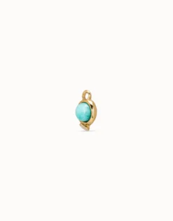 Charm de piercing bañado en oro de 18k de círculo y cristal