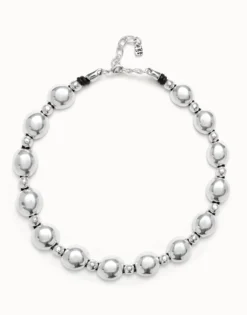 Colgante de combinación de bolas bañado en plata de ley