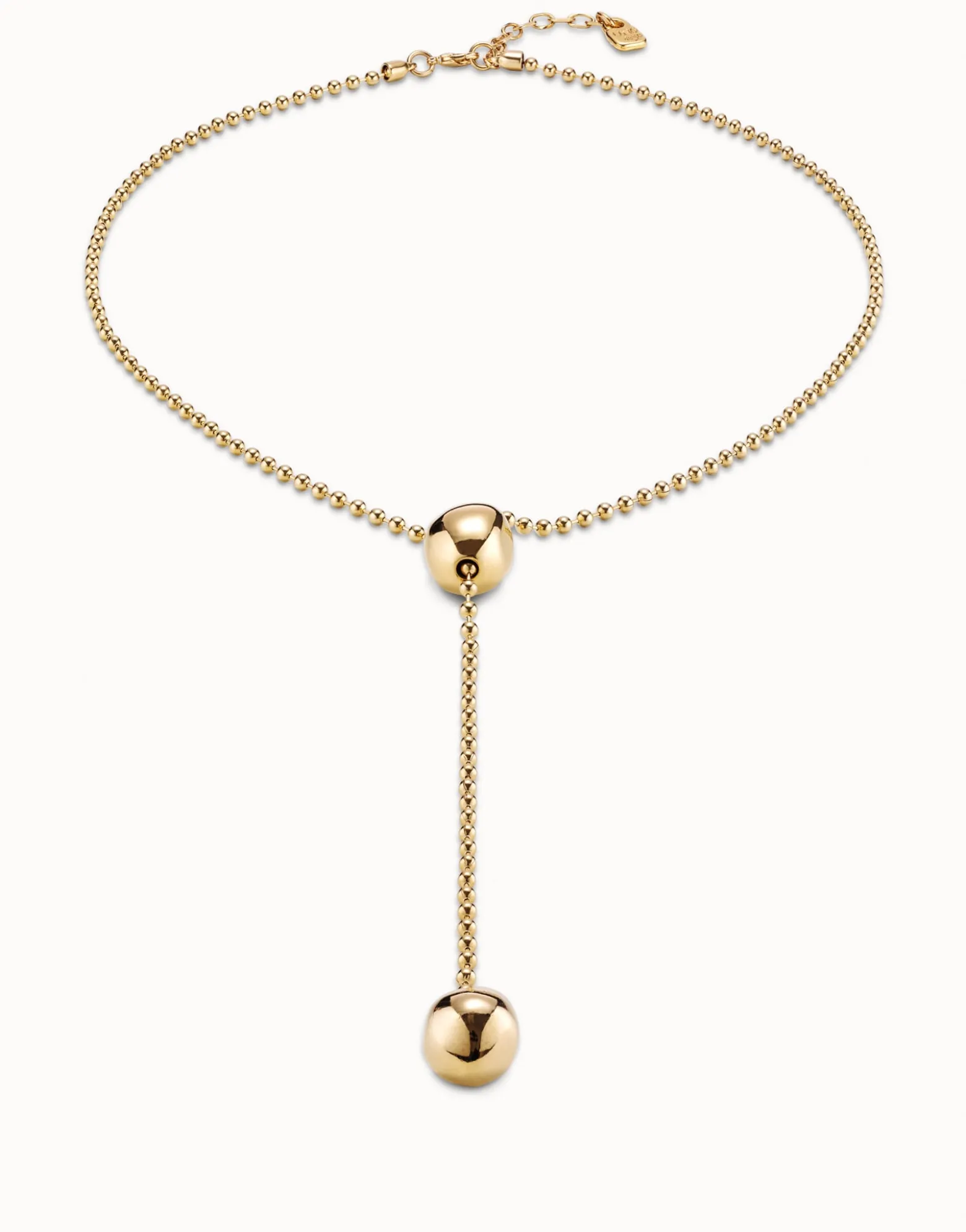 Collar bañado en oro de 18k de cadena regulable