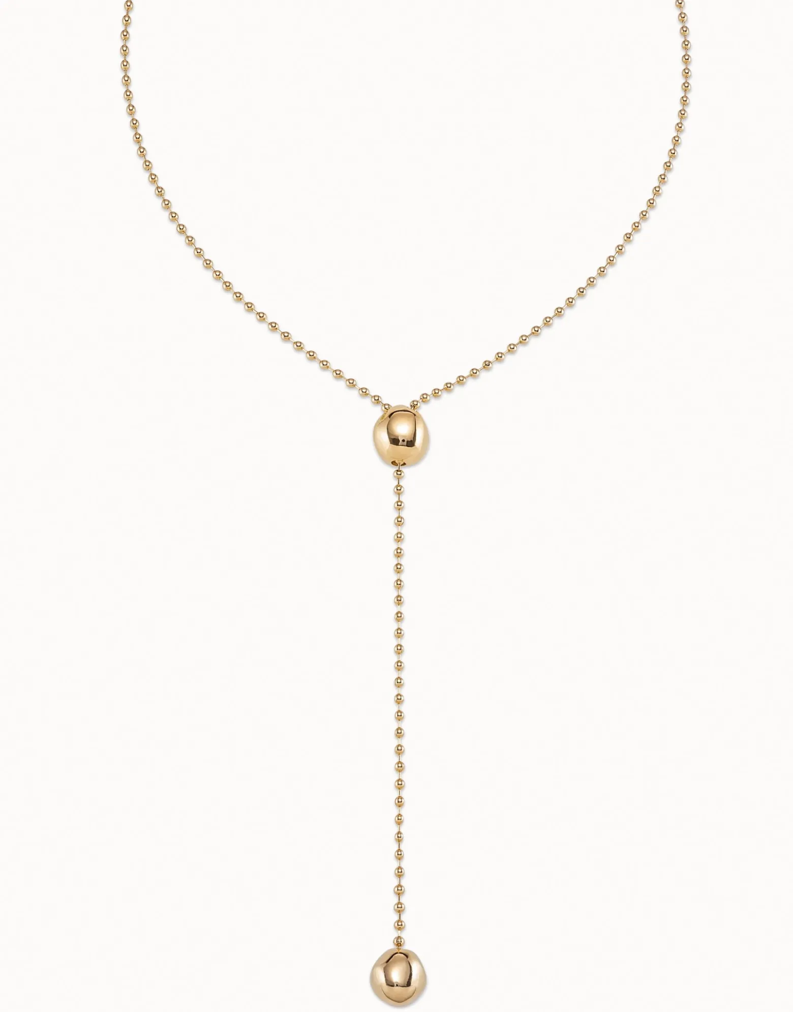 Collar bañado en oro de 18k de cadena regulable