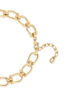 Collar bañado en oro 18k con eslabones medianos