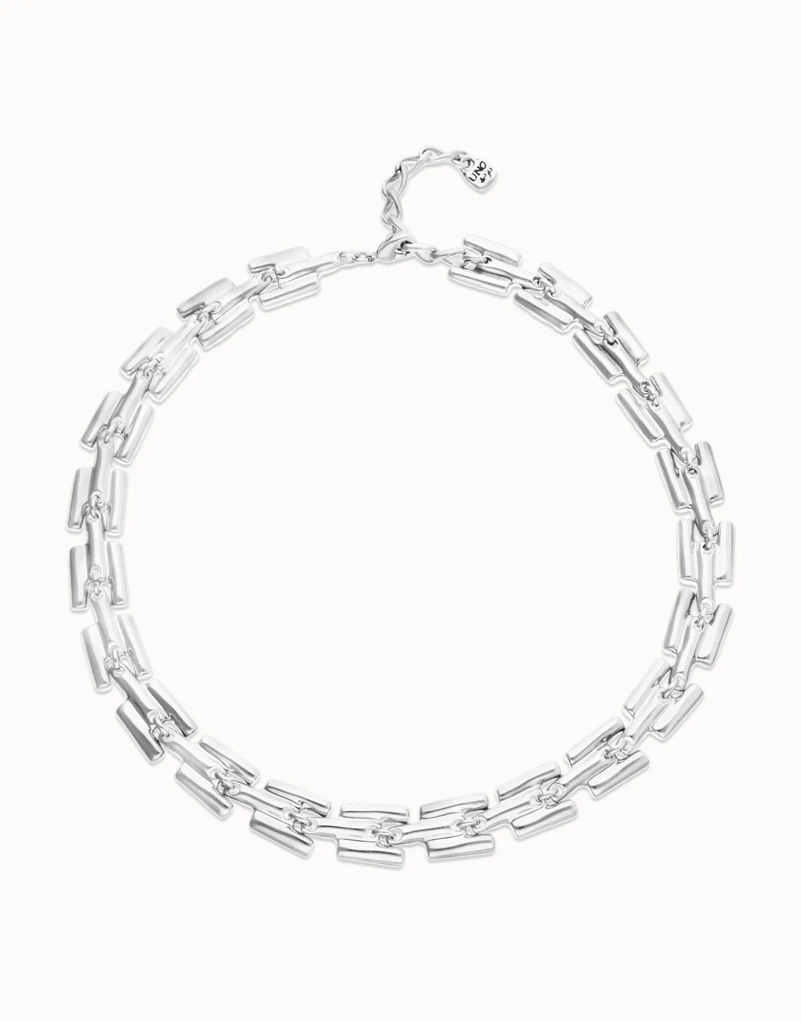 Collar con eslabones bañado en plata de ley