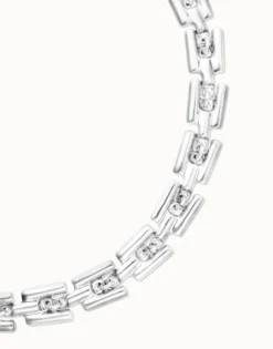 Collar con eslabones bañado en plata de ley