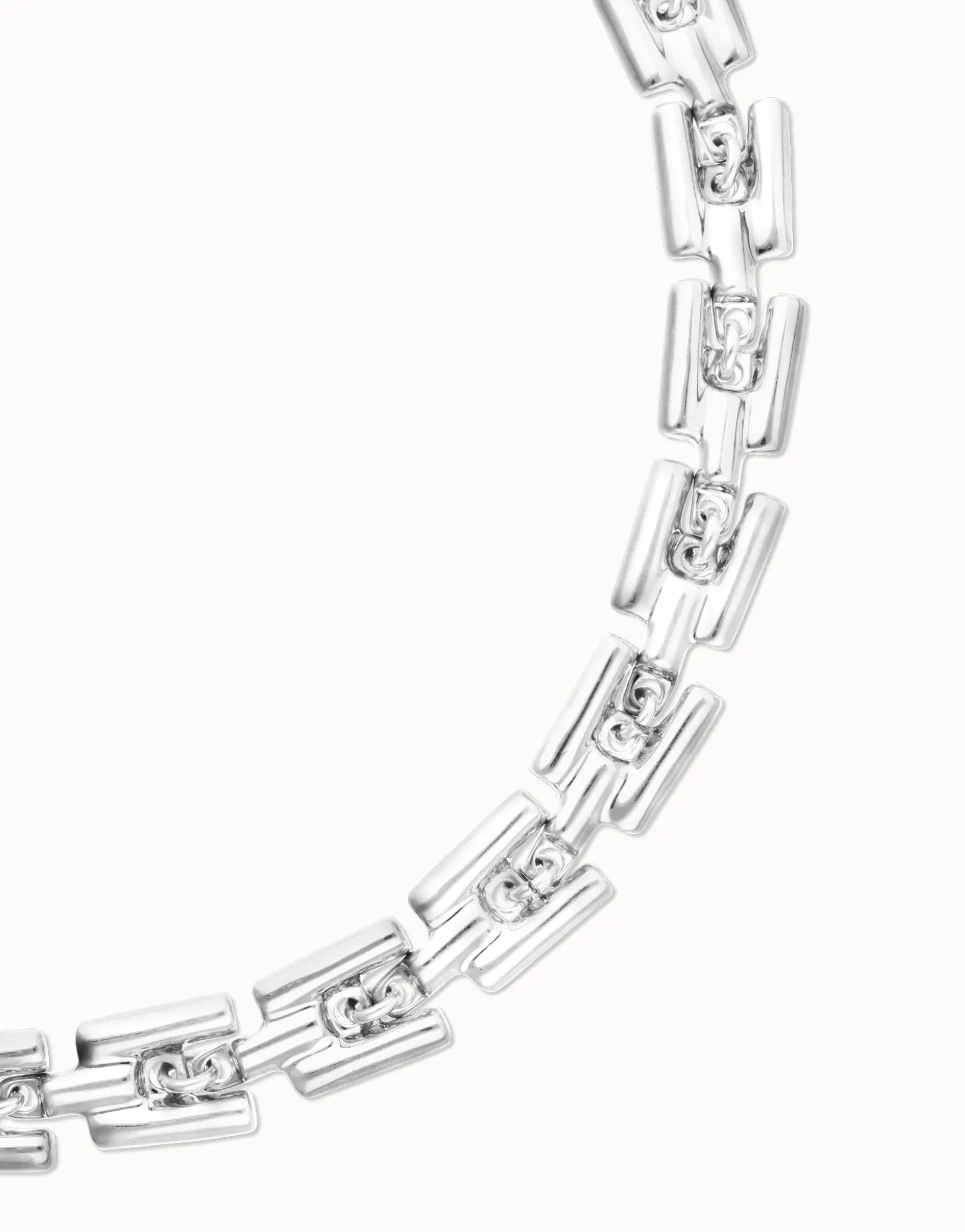 Collar con eslabones bañado en plata de ley