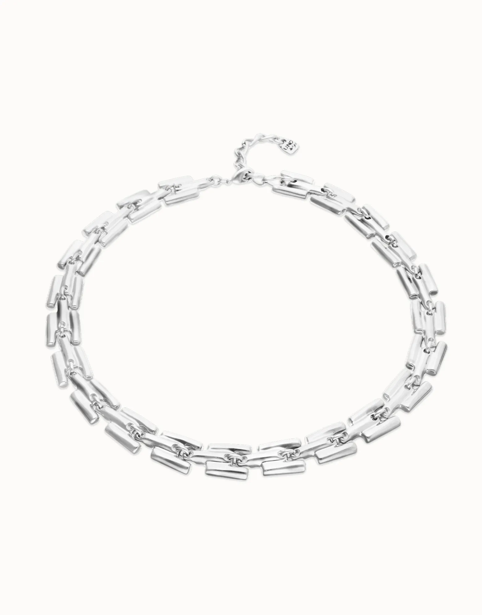 Collar con eslabones bañado en plata de ley