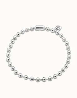 Collar de cuentas bañada en plata de ley