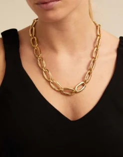 Collar de eslabones bañado en oro de 18k