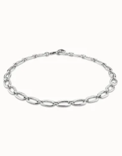 Collar de eslabones bañado en plata de ley