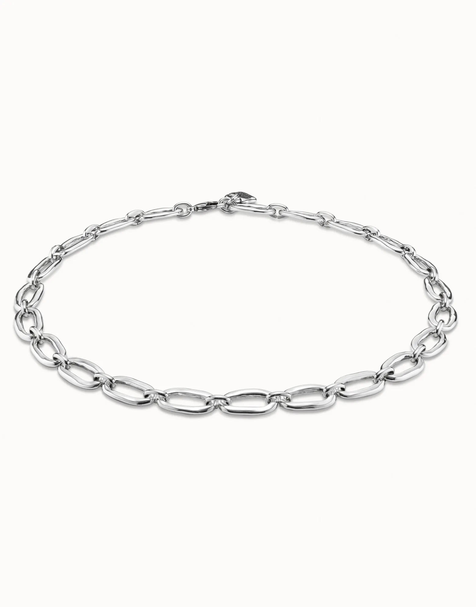 Collar de eslabones bañado en plata de ley