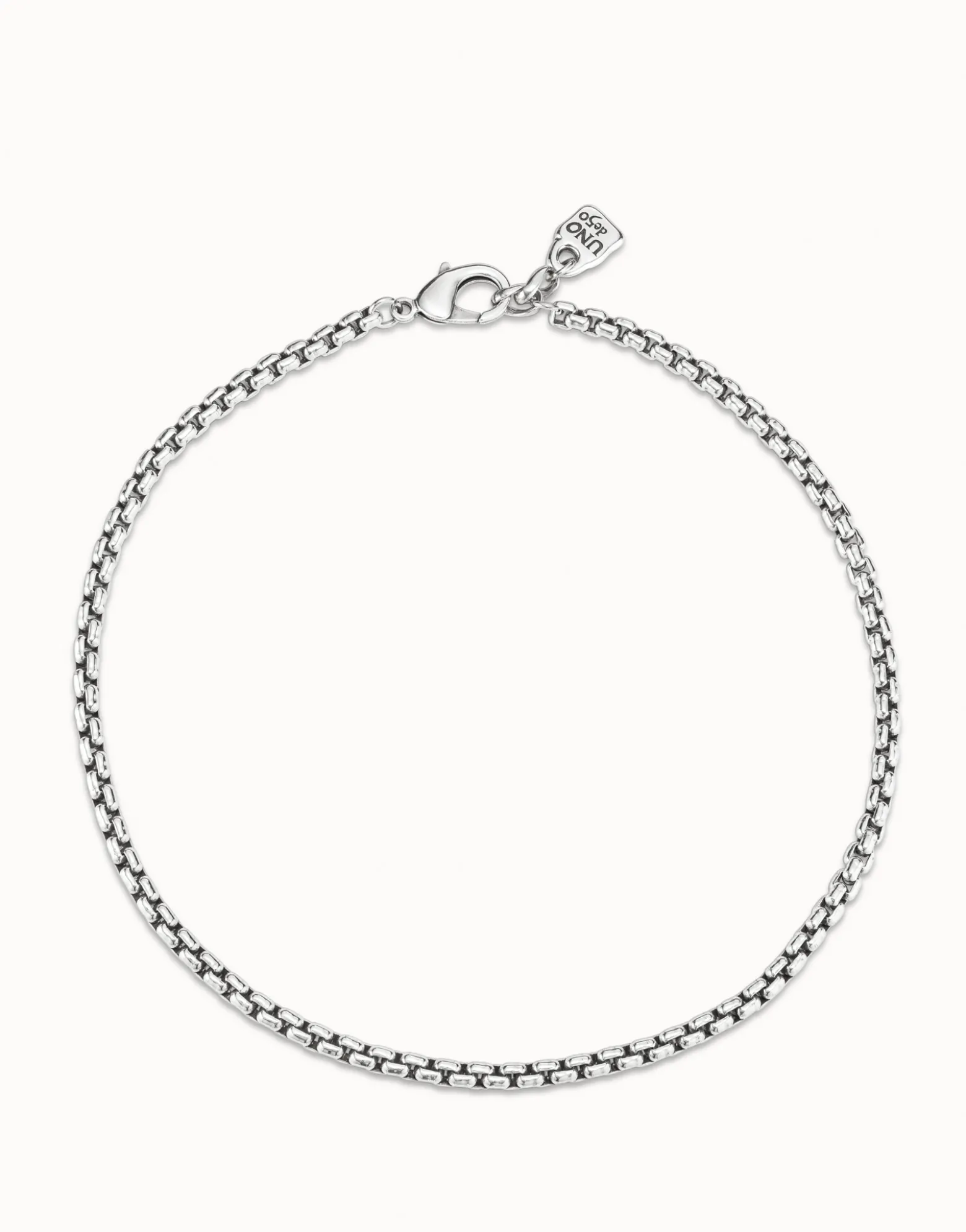 Collar eslabones bañado en plata de ley