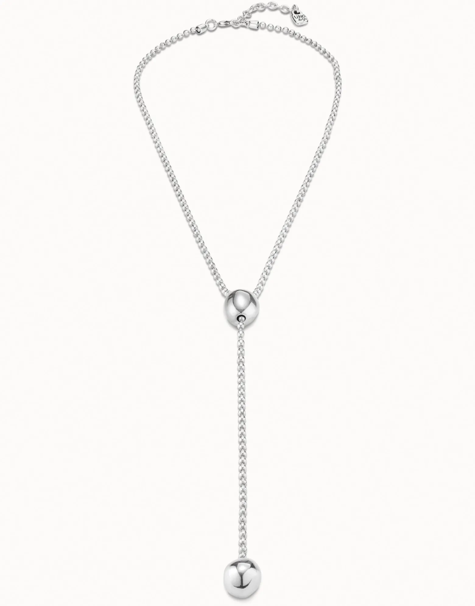 Collar largo bañado en plata de ley