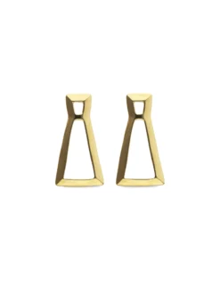 Pendientes triangulares bañados en oro 18k