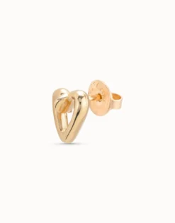 Piercing bañado en oro de 18k de ''corazón clavado''