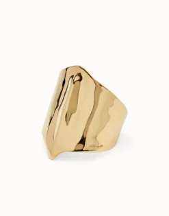 Pulsera ancha bañada en oro de 18k estructura mantarraya