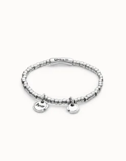 Pulsera bañada en plata de ley Multicharms para mujer