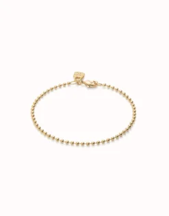 Pulsera con bolas bañada en oro de 18k
