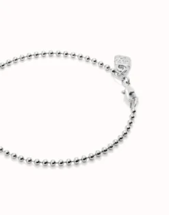 Pulsera con bolas bañada en plata de ley