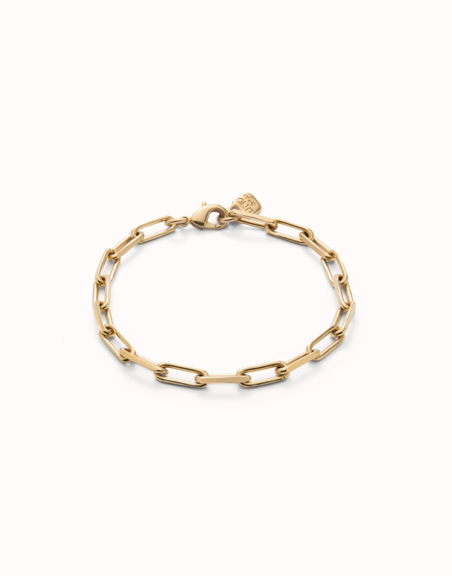 Pulsera con eslabones gandes bañada en oro 18k