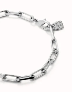 Pulsera con eslabones grandes bañada en plata de ley