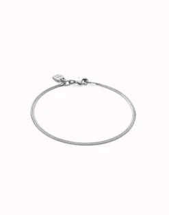 Pulsera con forma plana bañada en plata de ley