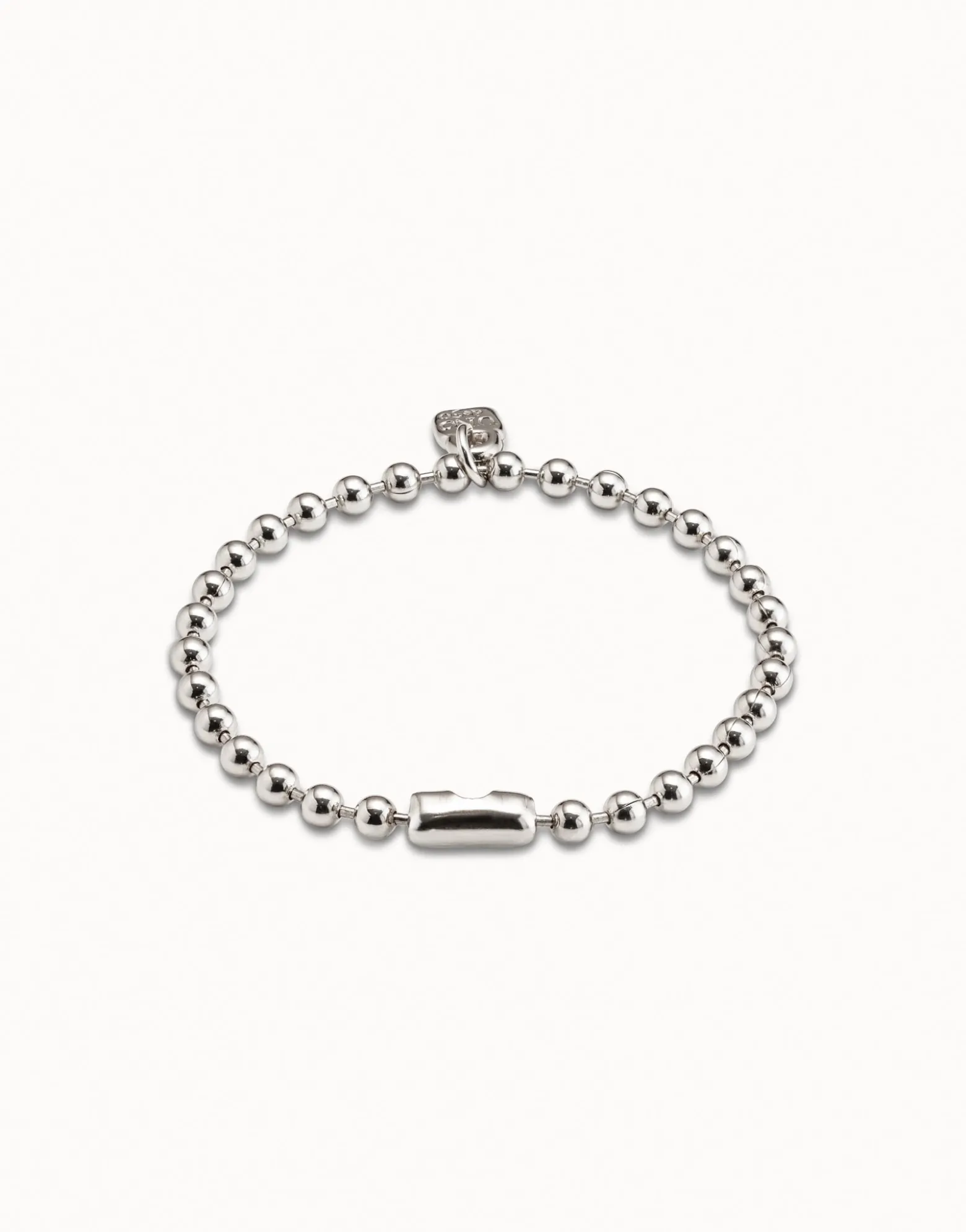 Pulsera de bolitas bañada en plata de ley
