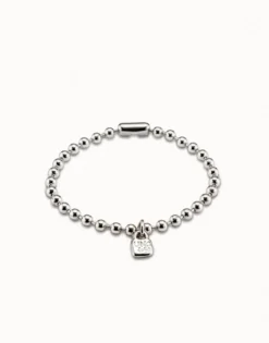 Pulsera de bolitas bañada en plata de ley