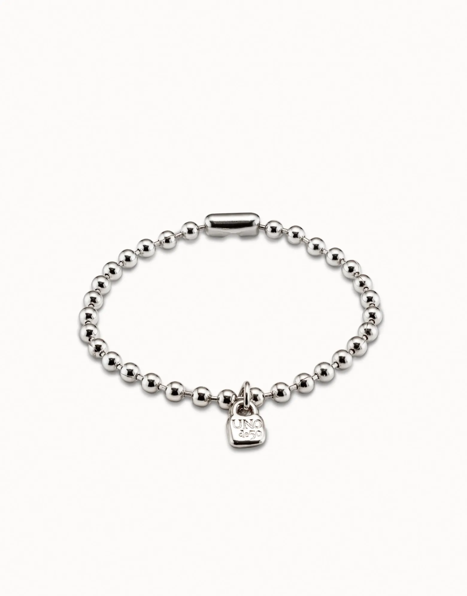 Pulsera de bolitas bañada en plata de ley