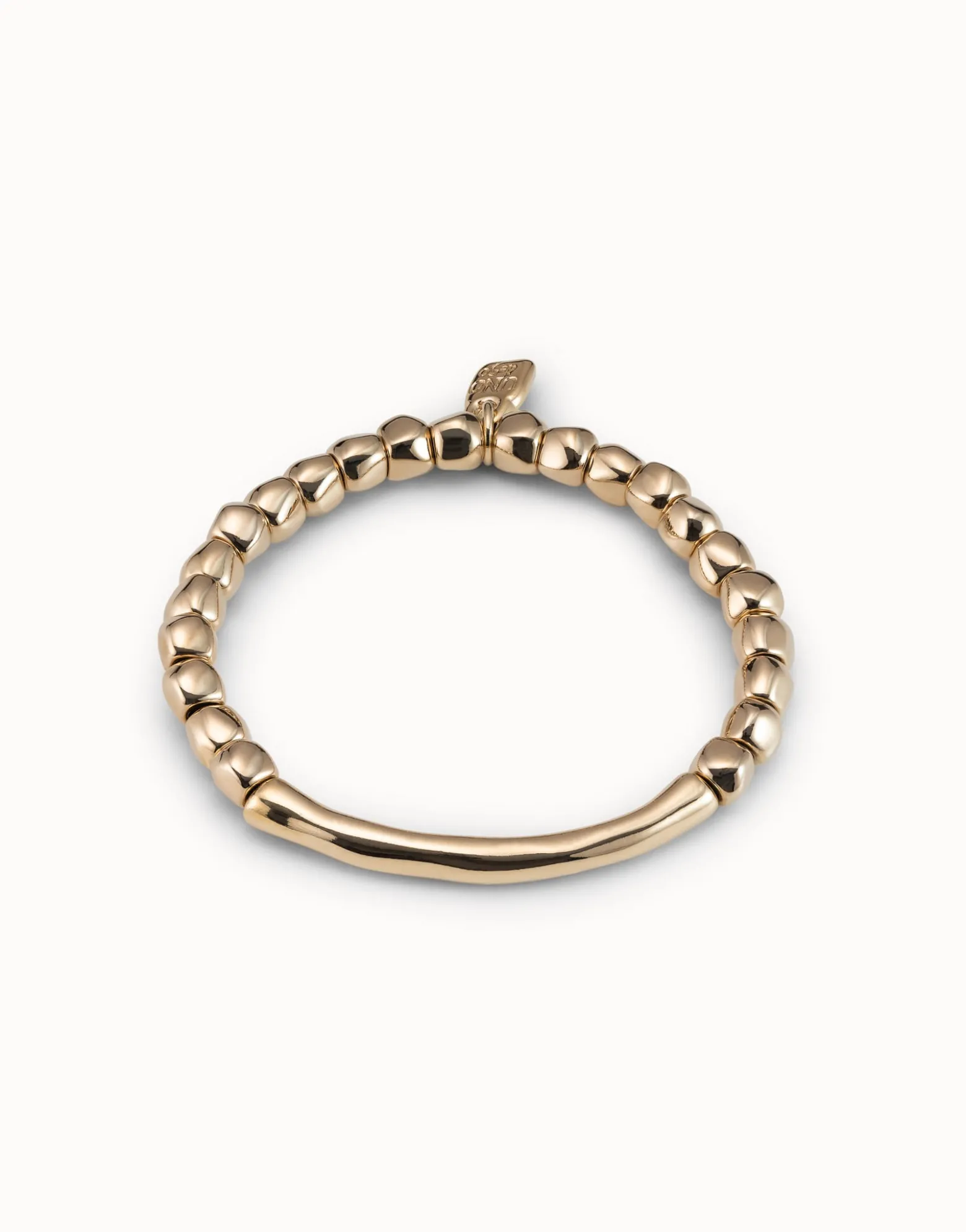 Pulsera de cuentas bañada en oro de 18k