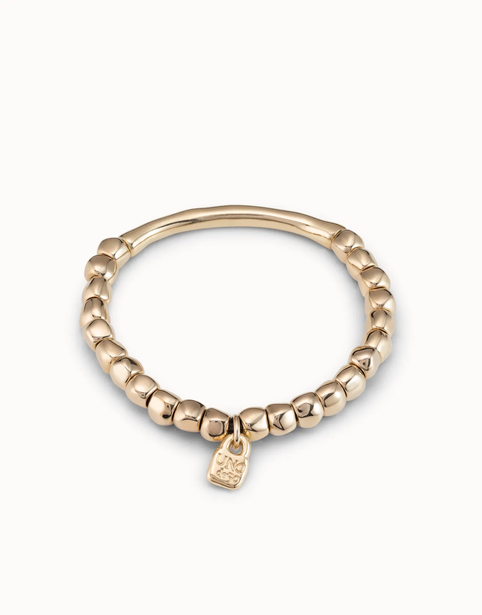 Pulsera de cuentas bañada en oro de 18k