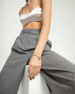 Pulsera de esferas en combinación de baño oro y plata