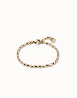 Pulsera de eslabones ovalados pequeños bañados oro de 18K