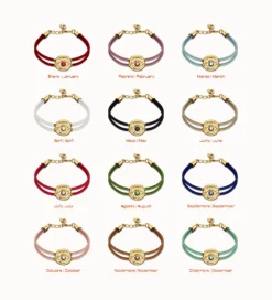Pulsera doble de cuero blanco con ojo bañado en oro 18k
