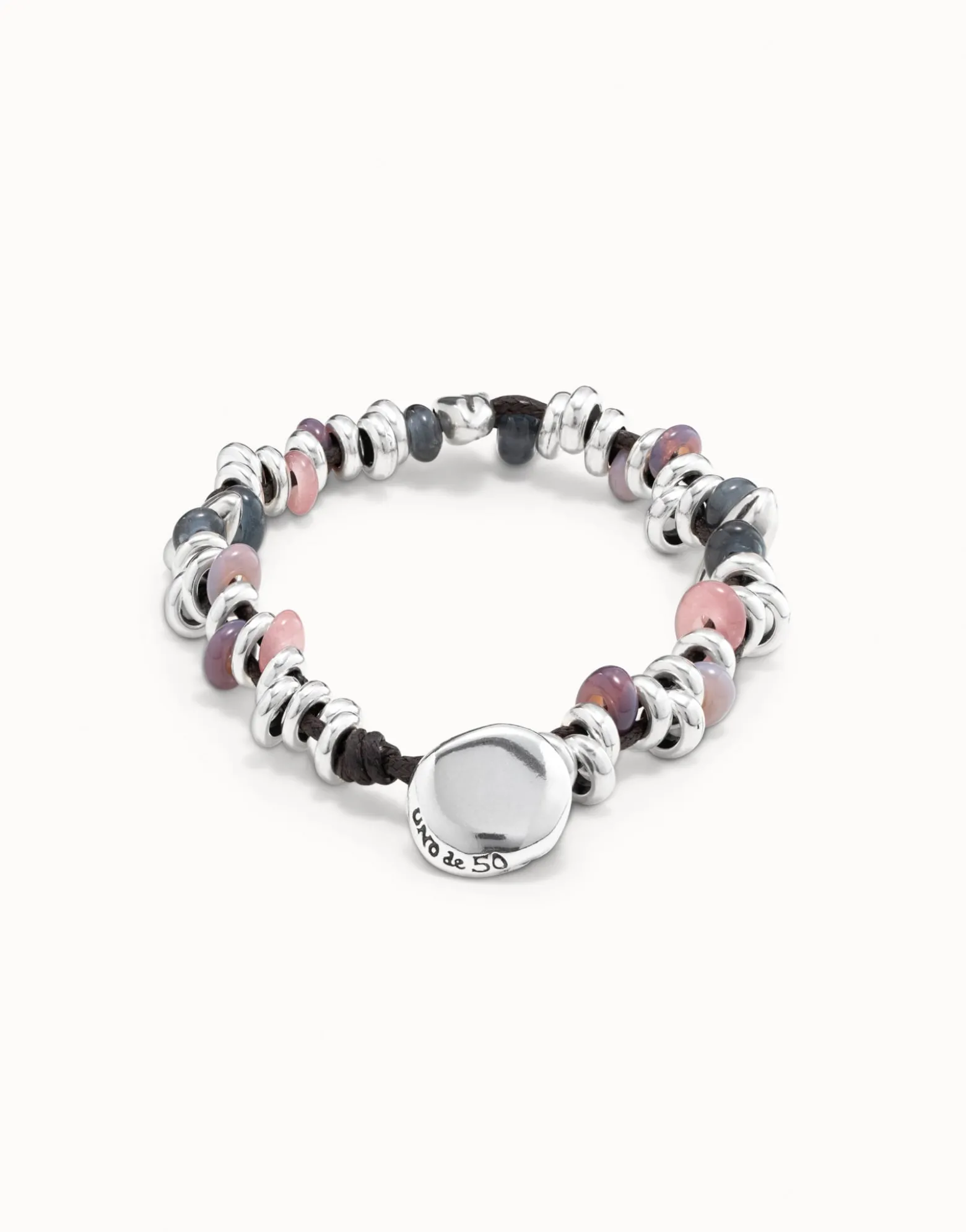 Pulsera en baño en plata de ley con cristales