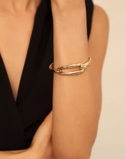 Pulsera hebilla bañada en oro de 18k