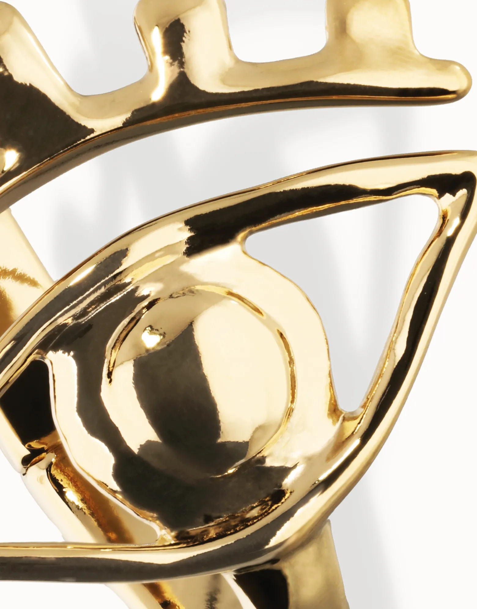 Pulsera rígida bañada en oro 18k con detalle de ojo
